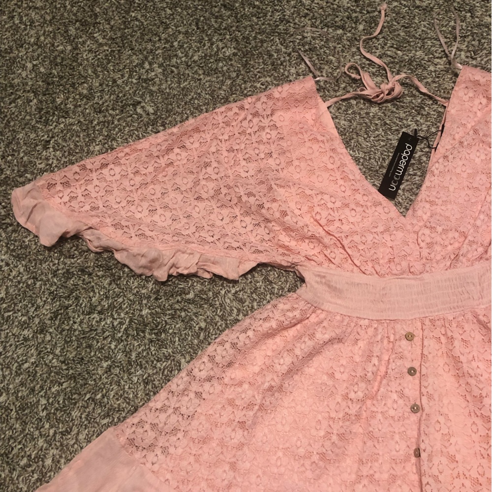 Papermoon Pink Lace Mini Dress - Picture 4 of 14
